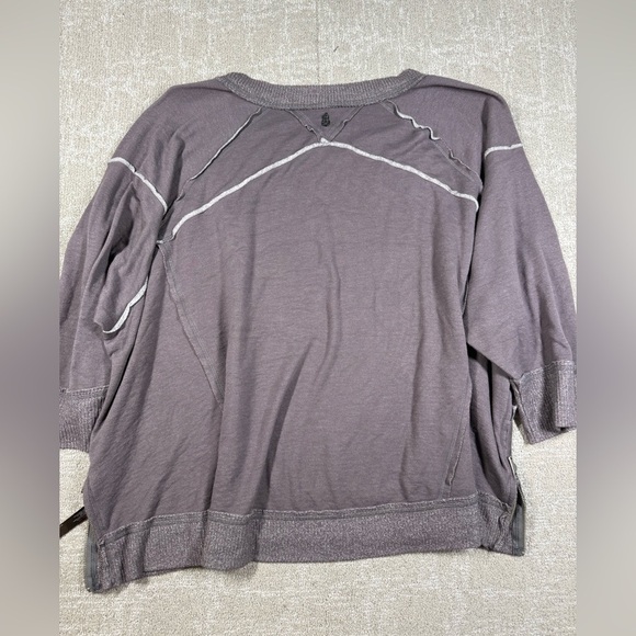 Free People FP Movement Relaxed Super Oversized Boho Slouchy Side Zip Sweater M - Picture 7 of 7